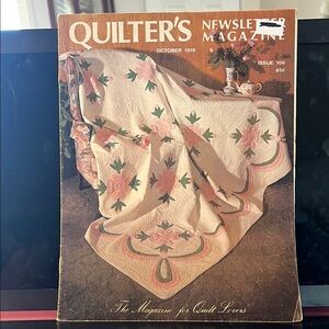 Quilters Newsletter Magazine Floral Patterned Quilt October 1978